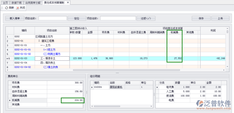 機(jī)械費(fèi)編制