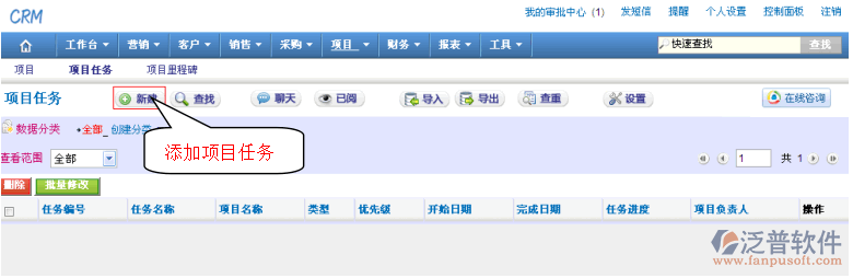 項目錄入系統(tǒng)后，項目任務(wù)分配