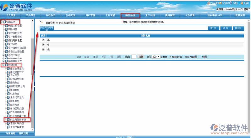 供應商信用等級管理