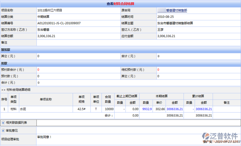 建筑工程材料合同結(jié)算