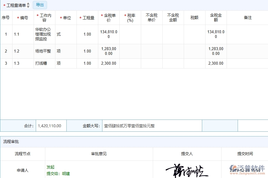 三、泛普軟件-園林工程管理系統(tǒng)中勞務(wù)合同報表的注意事項