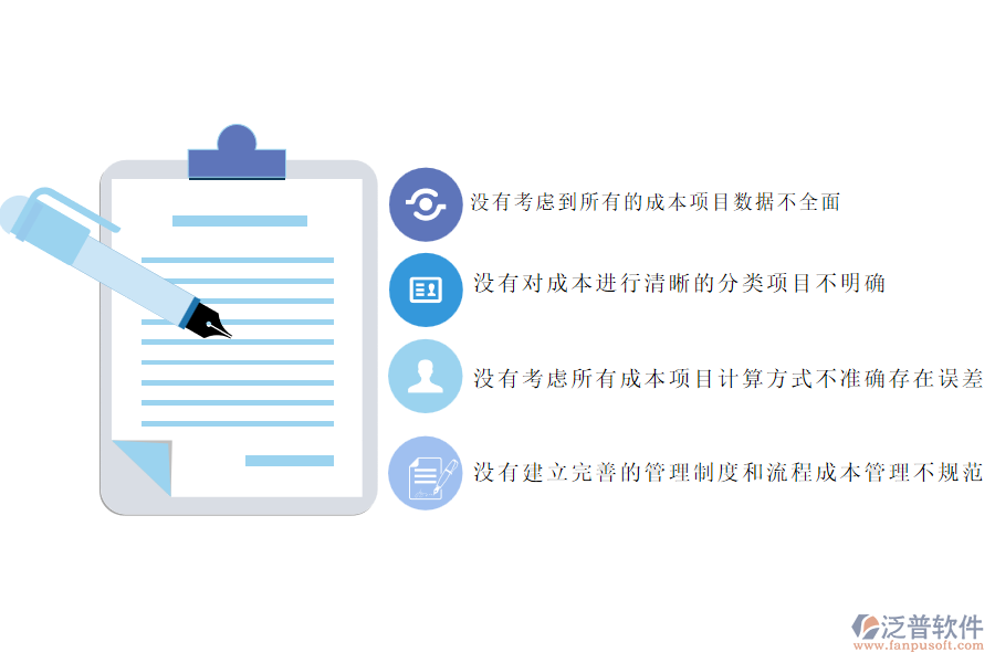 國內80%的市政工程企業(yè)在項目總成本統(tǒng)計管理存在的問題