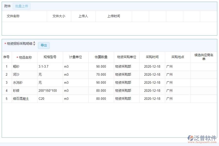 二、泛普軟件-公路工程系統(tǒng)如何解決企業(yè)大型物資招標(biāo)采購(gòu)計(jì)劃列表管理遇到的難點(diǎn)