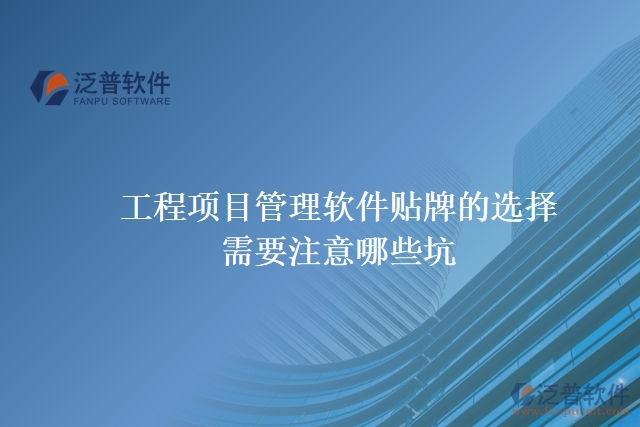 工程項目管理軟件貼牌的選擇需要注意哪些坑