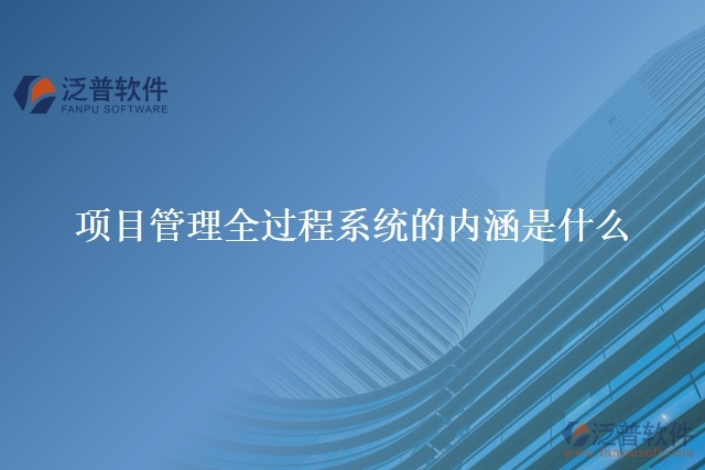 項(xiàng)目管理全過(guò)程系統(tǒng)的內(nèi)涵是什么