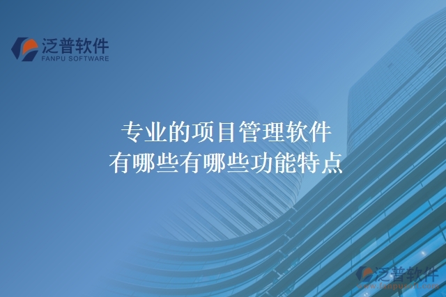 專業(yè)的項目管理軟件有哪些有哪些功能特點(diǎn)