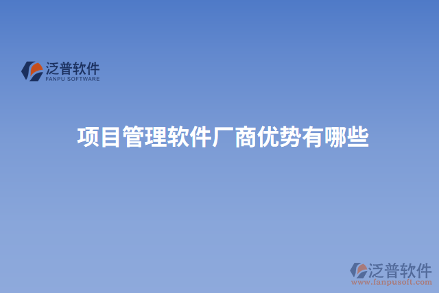 項目管理軟件廠商優(yōu)勢有哪些