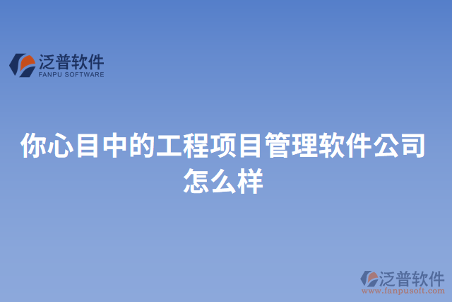 你心目中的工程項目管理軟件公司怎么樣