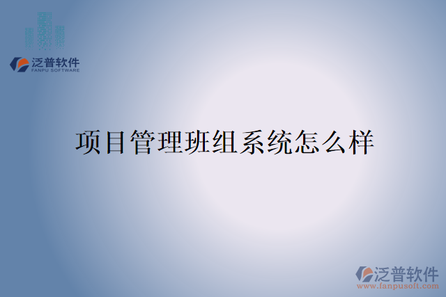 項目管理班組系統怎么樣