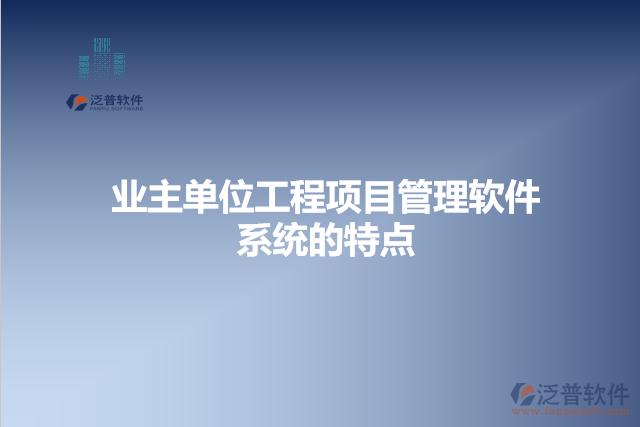 業(yè)主單位工程項目管理軟件系統(tǒng)的特點