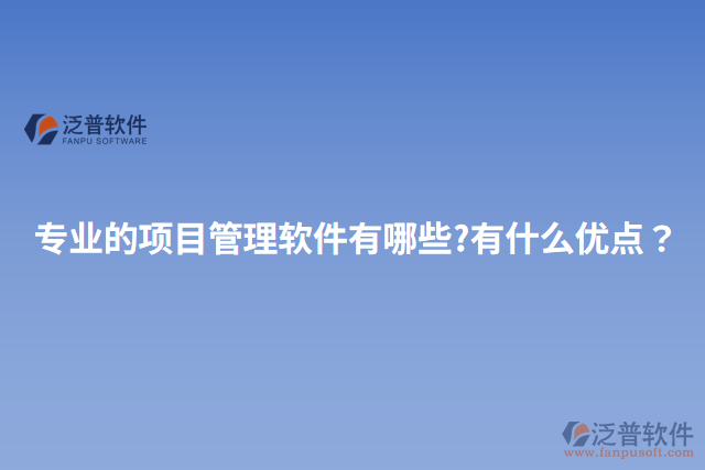專業(yè)的項目管理軟件有哪些?有什么優(yōu)點？