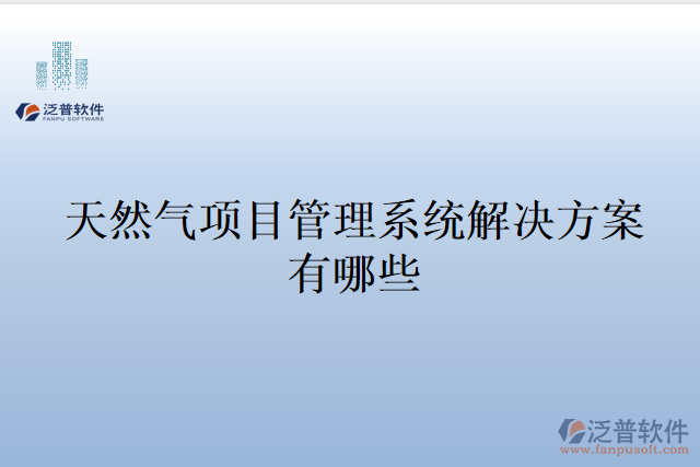 天然氣項(xiàng)目管理系統(tǒng)解決方案有哪些