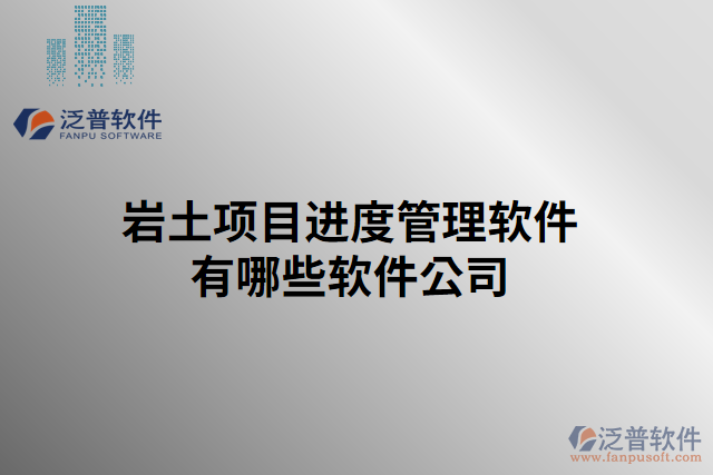巖土項目進度管理軟件有哪些軟件公司