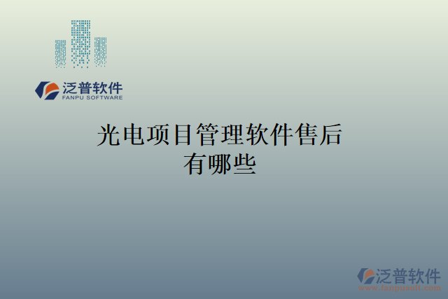 光電項目管理軟件售后有哪些