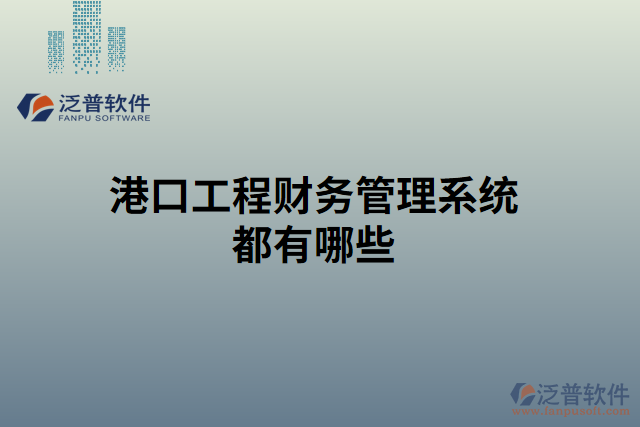 港口工程財(cái)務(wù)管理系統(tǒng)都有哪些