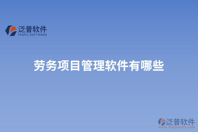勞務(wù)項(xiàng)目管理軟件有哪些
