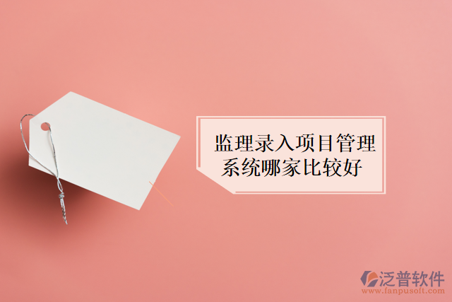 監(jiān)理錄入項(xiàng)目管理系統(tǒng)哪家比較好