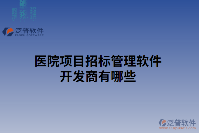 醫(yī)院項目招標(biāo)管理軟件開發(fā)商有哪些