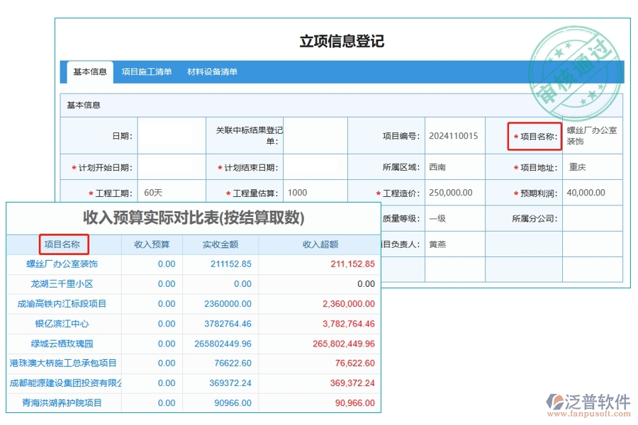 智能解析工程價值軟件:項目名稱精準(zhǔn)編制,預(yù)算收入與結(jié)算對比一目了然